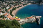 Černá Hora, Petrovac, Hotel WGrand - pohled shora