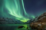 Aurora Borealis v zimních měsících