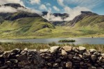 Krásná krajina národního parku Connemara Irsko
