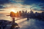 Nezapomenutelné panorama Manhattanu pří západu slunce