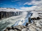 Zimní krásy vodopádu Selfoss
