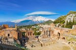 Pohled na sopku Etna, Sicílie