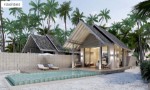 Beach pool villa