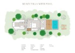 Beach villa s bazénem půdorys