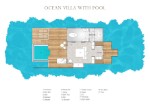 Ocean villa s bazénem půdorys