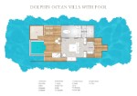 Dolphin ocean villa s bazénem půdorys
