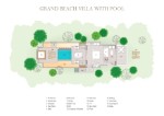 Grand beach villa s bazénem půdorys