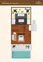 Planul vilei cu piscină Sunset Beach
