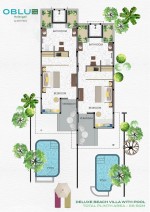 Deluxe Beach villa s bazénem - půdorys