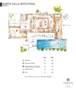 Earth villa s bazénem - půdorys