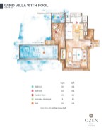 Wind villa s bazénem - půdorys