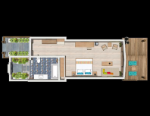 Deluxe villa na pláži - půdorys