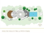 Deluxe beach pool villa půdorys