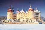 Německo - zámek Moritzburg v zimě