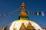 Slavný opičí chrám Svájambhú v Káthmándů