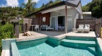 Chalet s bazénem, výhled na oceán