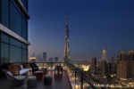 Výhled z terasy na Burj Khalifa