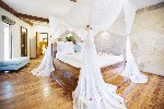 Bungalov Deluxe, výhľad do záhrady