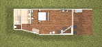 Bungalov Deluxe, výhľad do záhrady - plánik