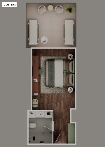 Dvoulůžkový pokoj, terasa