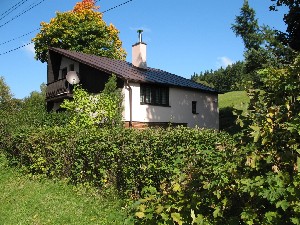 Chata Bublava na vrcholku Krušných hor