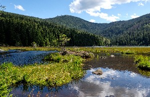 Česká republika, Šumava, Kašperské Hory - Šumava z české i německé strany