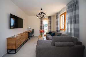 One bedroom apartment, balcony, pool view