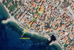 Pohled na apartmány Poseidon