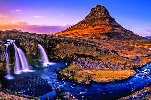 Snaefellsjoekull  - May 02, 2018: Kirkufjell mountain in Snaefel