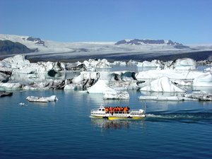 Jökulsarlon obojživelné vozidlo