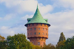 Stará vodní věž v Cuxhaven - cyklistika v Německu