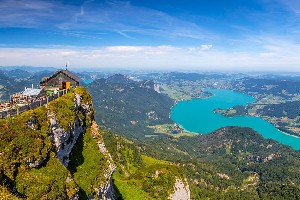Vrchol Schafberg - pěší turistika v Solné komoře