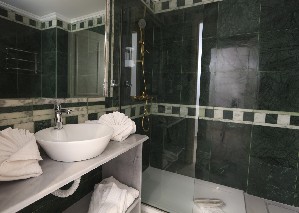Double standard land view bathroom
