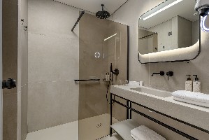 bathroom design double garden view