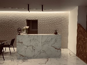 reception front view night