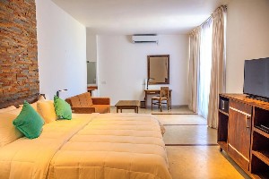 Offers a cozy retreat with stunning ocean views.