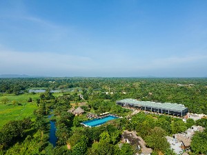 Letecký pohled na resort 