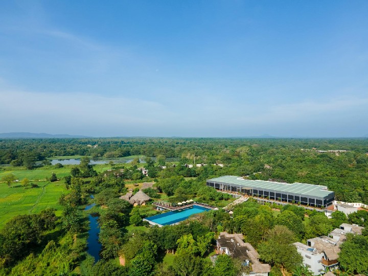 Letecký pohled na resort 