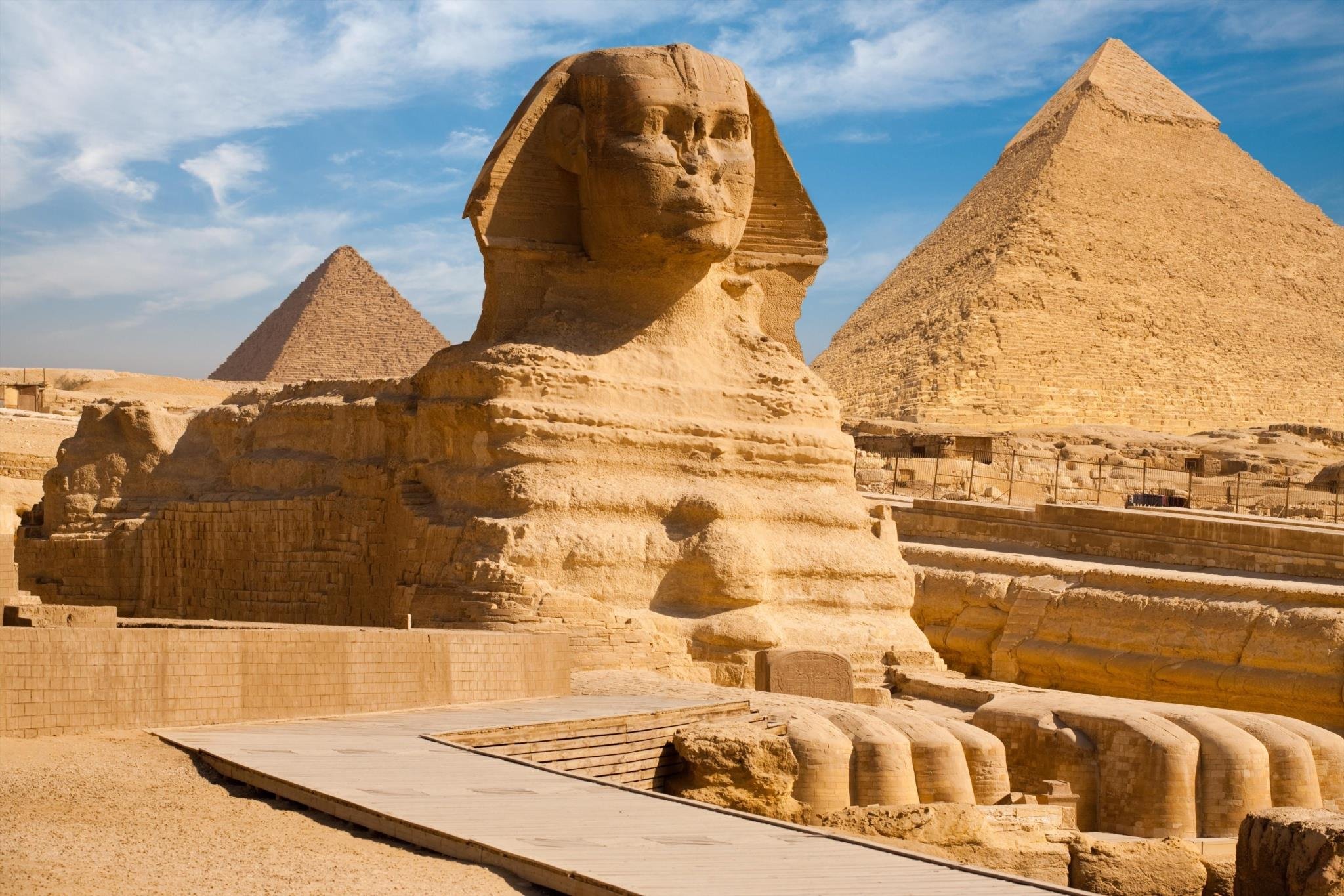 Giza Pyramids and Sphinx